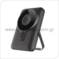 Ασύρματος Φορτιστής Ανάγκης Devia EP201 Magnetic PD 22.5W 10000mAh με Βραχίονα Στήριξης Extreme Speed Γκρι