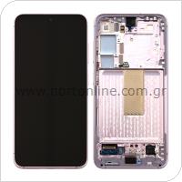 LCD with Touch Screen & Front Cover Samsung S911B Galaxy S23 5G Lavender (Original)