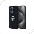 Θήκη Σιλικόνης Karl Lagerfeld Apple iPhone 15 Pro Magsafe Karl & Choupette Heads Μαύρο