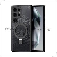 TPU & PC Back Cover Dux Ducis Aimo Magnetic MagSafe with Stand Samsung S928B Galaxy S24 Ultra 5G Black