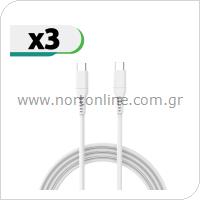 USB 2.0 Cable inos USB C to USB C 2m White (3 pcs)