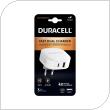 Φορτιστής Ταξιδίου Ταχείας Φόρτισης Duracell PD 30W με Έξοδο USB A & Έξοδο USB C Λευκό