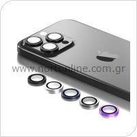 Προστατευτικό Κάλυμμα Αλουμινίου Full Face Devia για Τζαμάκι Κάμερας Apple iPhone 15 Pro/ 15 Pro Max Peak Μπλε (3 τεμ)
