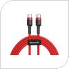 USB 2.0 Cable Baseus Cafule USB C to USB C Flash PD 60W 2m Red