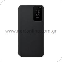Θήκη Flip Clear View Samsung EF-ZS906CBEG S906B Galaxy S22 Plus 5G Μαύρο