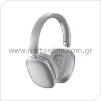 Wireless Stereo Headphones Devia ANC EM035 EarBass Pro2 Silver