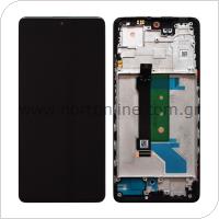LCD with Touch Screen & Middle Plate Xiaomi Redmi Note 12 Pro Plus 5G Black (Original)