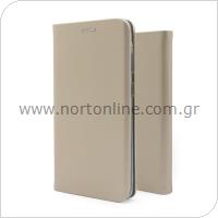 Flip Book Case inos Samsung A025F Galaxy A02s Curved S-Folio Gold