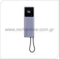 Φορτιστής Ανάγκης Ταχείας Φόρτισης Xiaomi BHR9361GL 165W 10000mAh με Ενσωματωμένο Καλώδιο Γκρι