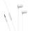 Hands Free inos Stereo 3.5mm Flatron II with Small Earphones White