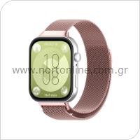 Λουράκι Milanese Huawei Watch Fit 3/ 4/ 4 Pro Ροζ-Χρυσό (Ασυσκεύαστο)