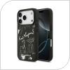 Θήκη TPU Karl Lagerfeld Apple iPhone 17 Pro Hardcase Grained Pattern Logo Μαύρο