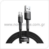 Καλώδιο Σύνδεσης USB 2.0 Baseus Cafule USB A σε USB C 2A 2m Μαύρο-Γκρι