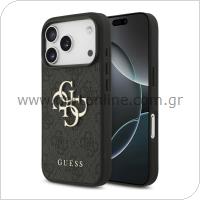 Θήκη PU Guess Apple iPhone 17 Pro Hardcase Big Logo 4G Μαύρο