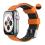 Λουράκι Σιλικόνης Ahastyle WA11 Duotone Premium Silicone Apple Watch (42/ 44/ 45mm) Πορτοκαλί-Μαύρο