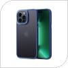 Θήκη TPU & PC Comma Joy Elegant Anti-Shock Apple iPhone 14 Plus Metal Frame Μπλε
