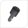 Car Fast Charger Devia EA508 with Triple Output USB A & 2xUSB C PD + QC 3.0 116W Extreme Deep Sky Gray