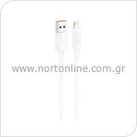 Καλώδιο Σύνδεσης USB 2.0 Foneng XS07 USB A σε Lightning 2.4Α 1.2m Λευκό