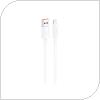 Καλώδιο Σύνδεσης USB 2.0 Foneng XS07 USB A σε Lightning 2.4Α 1.2m Λευκό