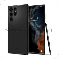 TPU Case Spigen Thin Fit Samsung S908B Galaxy S22 Ultra 5G Black