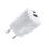 Travel Fast Charger Choetech PD5006 with Dual Output USB A & USB C PD PPS 33W White