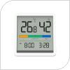 Ψηφιακό Ρολόι Bluetooth με Αισθητήρα Θερμοκρασίας & Υγρασίας Xiaomi MIIIW NK5253 Λευκό