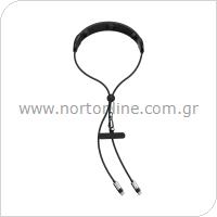 Καλώδιο Σύνδεσης USB 2.0 Massager Lanyard 3 σε 1 Braided Devia EC317 USB C σε USB C PD 100W 1.5m Ultra4 Μαύρο