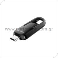 USB 3.2 Flash Disk SanDisk Ultra Slider USB C 64GB 300MB/s Μαύρο