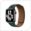 Strap Devia Elegant Leather Apple Watch (38/ 40/ 41mm) Two-Tone Sequoia Green