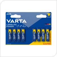 Battery Alkaline Varta High Energy AAA LR03 (4+4 pcs)