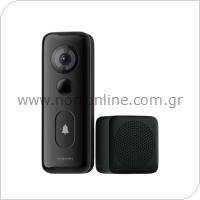 Ασύρματο Κουδούνι Πόρτας Xiaomi Smart Doorbell 3S με Κάμερα & Wi-Fi BHR7068GL Μαύρο