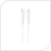 USB 2.0 Cable Foneng X120 Silicone USB C to Lightning PD 27W 1m White