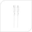USB 2.0 Cable Foneng X120 Silicone USB C to Lightning PD 27W 1m White