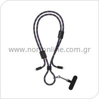 USB 2.0 Cable Woven Adjustable Lanyard Devia EC429 USB C to Lightning PD 27W 1.6m Cable Pro5 Dark Blue