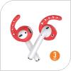 Earhooks Σιλικόνης AhaStyle PT14 Apple EarPods & Airpods Comfort Κόκκινο (3 ζεύγη)