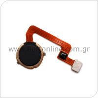 Flex Cable with Fingerprint Sensor Xiaomi Redmi 12C Black (OEM)