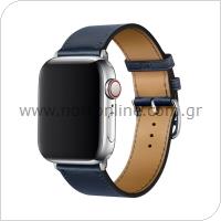 Λουράκι Devia Elegant PU Leather Apple Watch (38/ 40/ 41mm) Σκούρο Μπλε