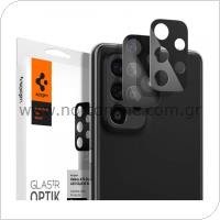 Μεταλλικό Προστατευτικό Κάλυμμα Κάμερας Spigen Glas.tR Optik για Τζαμάκι Κάμερας Samsung A336B Galaxy A33 5G/A536B Galaxy A53 5G/A736B Galaxy A73 5G Μαύρο (2 τεμ.)