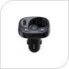 Car Charger + Bluetooth MP3 + FM Baseus S-09A T-Type with Dual Output 2xUSB A & MicroSD Black