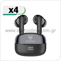 True Wireless Ακουστικά Bluetooth Audeeo AO-TWSLED1 Μαύρο (4 τεμ.)