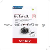 USB 3.0 Flash Disk SanDisk Ultra Dual Drive m3.0 SDDD3 OTG USB A & microUSB 32GB