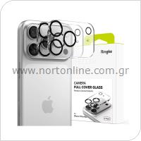 Tempered Glass Full Face Ringke για Τζαμάκι Κάμερας Apple iPhone 17 Pro Max Μαύρο (2 τεμ)