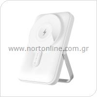 Ασύρματος Φορτιστής Ανάγκης Devia EP201 Magnetic PD 22.5W 10000mAh με Βραχίονα Στήριξης Extreme Speed Λευκό
