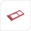 Βάση Κάρτας Sim Xiaomi Redmi Note 6 Pro Κόκκινο (OEM)