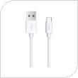 USB 2.0 Cable Devia EC066 USB A to USB C 2m Smart White