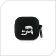 Θήκη Σιλικόνης Karl Lagerfeld Apple AirPods 4 (2024) Karl & Choupette Heads 3D Μαύρο