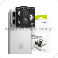 Tempered Glass Ringke Lens Frame για Τζαμάκι Κάμερας Apple iPhone 17 Pro/ 17 Pro Max Μαύρο (2 τεμ)