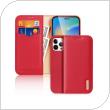 Θήκη Δερμάτινη Dux Ducis Hivo RFID Wallet Apple iPhone 15 Pro Max Κόκκινο