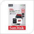 Micro SDXC C10 UHS-I Memory Card SanDisk Ultra 140MB/s 64GB + 1 ADP