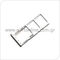 Sim & SD Card Holder Samsung A325F Galaxy A32 4G White (Original)